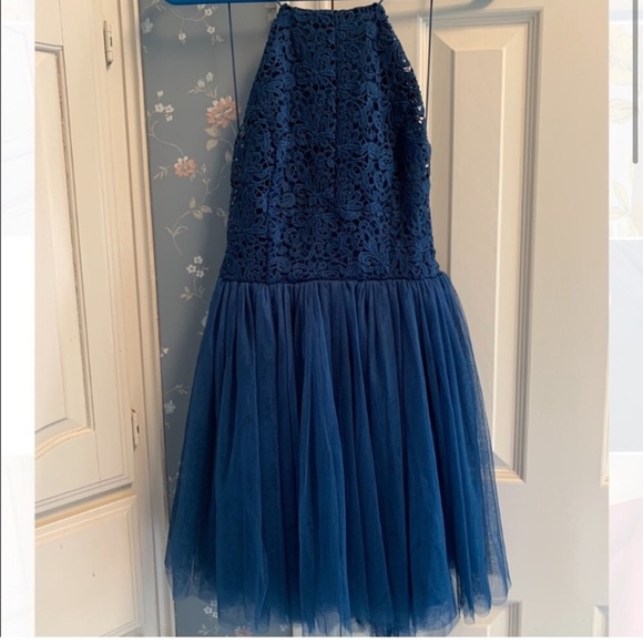 NWT ASOS Design Tulle Lace Top Backless Dress - Picture 9 of 12